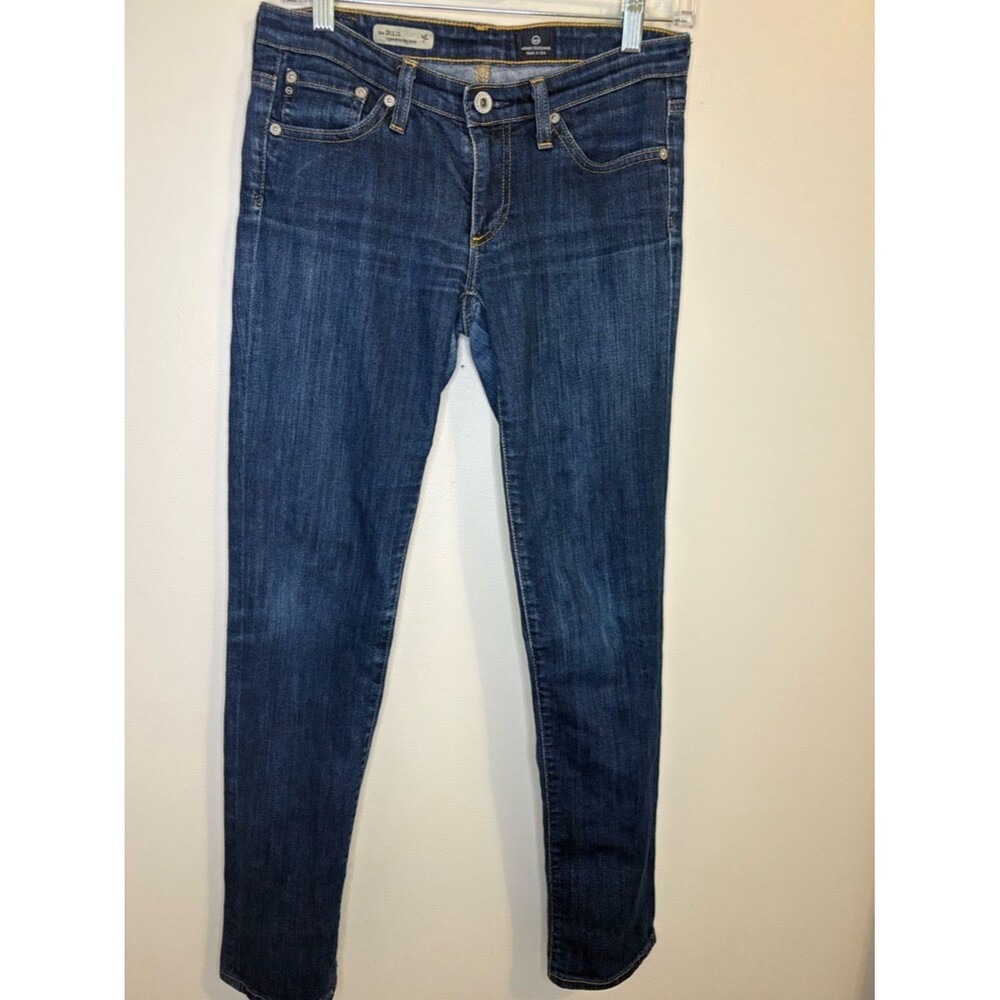 AG The Stilt Cigarette Jeans 26R Made in USA Dark Wash Stretch